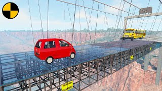 Cars vs Glass Bridge 😱 BeamNG.Drive