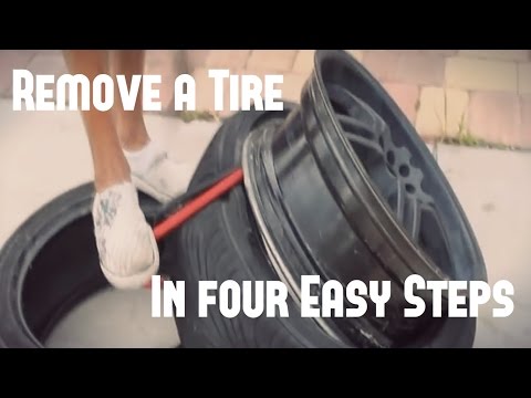How to remove a tire from a rim How to remove a tire from a rim