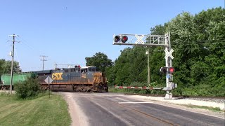 CSX U413 w/ CSX 702 and CSX 757 at Swisher Road (SW Side) near Battle Ground, Indiana