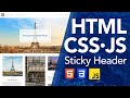 Build a Landing Page with HTML, CSS + JavaScript | Sticky Header on Scroll