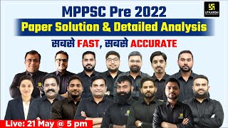 MPPSC Pre 2022 || Complete Paper Solution & Detailed Analysis ||  MPPSC Utkarsh