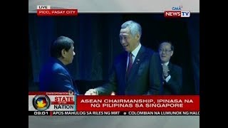 SONA: ASEAN chairmanship, ipinasa na ng Pilipinas sa Singapore