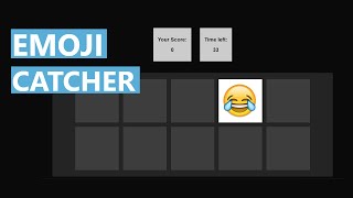 Emoji Catcher Game: A Fun JavaScript Adventure with HTML, CSS, and JavaScript | #HuXnWebDev