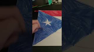 Drawing the puerto rican flag 🇵🇷