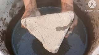 The fresh crumbling of sand and cement chunks is extremely soothing and calming