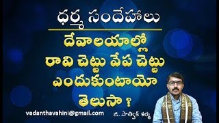 దేవాలయాల్లో  రావి చెట్టు వేప చెట్టు  ఎందుకుంటాయో  తెలుసా ?