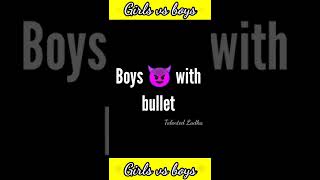 Girls driving bullet vs boys driving bullet 😈 | Girls vs Boys | #shorts #shortsfeed  #boysvsgirls