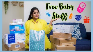Free Baby boxes 2021 | How to get free baby stuff? Unboxing Baby Freebies |Telugu Vlogs from USA |