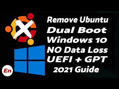 Безопасное удаление Ubuntu Dual Boot на Windows 10 без потери данных | UEFI | Учебник 2021 г.