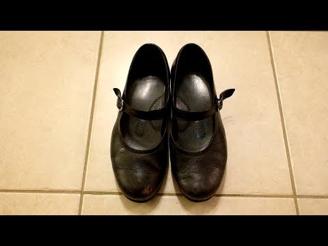 Black Mary-Jane shoes stuck to rat glue - VidoEmo - Emotional Video Unity