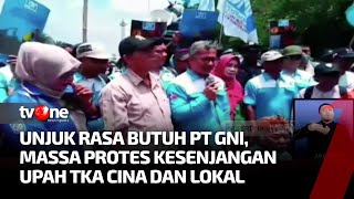 Bentuk Solidaritas, Buruh PT GNI Demo di Depan Istana Jakarta | Kabar Pagi tvOne