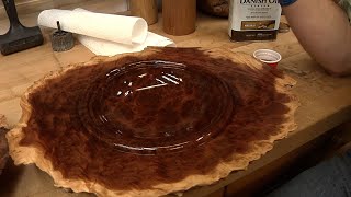 Hollowing and Finishing a Winged Burl Bowl