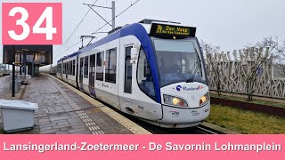 HTM lijn 34: Lansingerland-Zoetermeer - Den Haag De Savornin Lohmanplein  | HTM 4034 | 2025