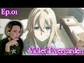 GIVING THIS A SECOND CHANCE | Violet Evergarden Ep.1 Reaction