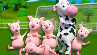 Five Little Piggies | 3D Nursery Rhymes For Kids And Childrens | Songs For Baby by Farmees