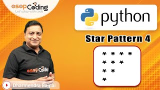 Python program to generate Star Pattern 4 | Nested Loop | Python for Beginner | #python #lecture69