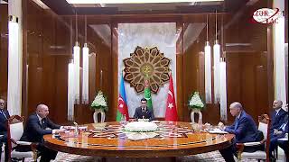 Presidents of Azerbaijan, Turkiye and Turkmenistan held expanded meeting in city of Turkmenbashi