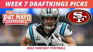 2022 NFL Week 7 DraftKings Picks, Lineup Strategy, Ownership | Christian McCaffrey to SF | DFS Picks