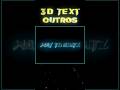 3D Text Outro Tutorial in Node Video 🎬 | After Effects Style (Free Preset!) #shorts #3dtext