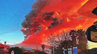 TERRIBLE Eruption of Etna Volcano, Italy. Mount Etna eruption