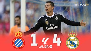 Espanyol 1 x 4 Real Madrid (C. Ronaldo Hat-Trick) ● La Liga 14/15 Extended Goals \u0026 Highlights ᴴᴰ