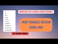 PRINT STAR TRIANGLE (LEFT ALIGNED) PATTERN || JAVA