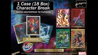 2024 Marvel Masterpieces 92 Platinum 1 Case (18 Box) Break #9 eBay 01/28/25