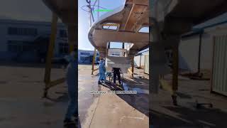 The upper shell of the 11.58-meter yacht has been demoulded