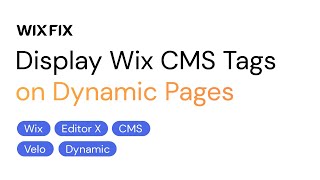 Display Wix CMS Tags on Dynamic Pages | Wix Fix