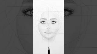 How to draw a ordinary face by Loomis Method 😍 #viral #trending #shorts #art