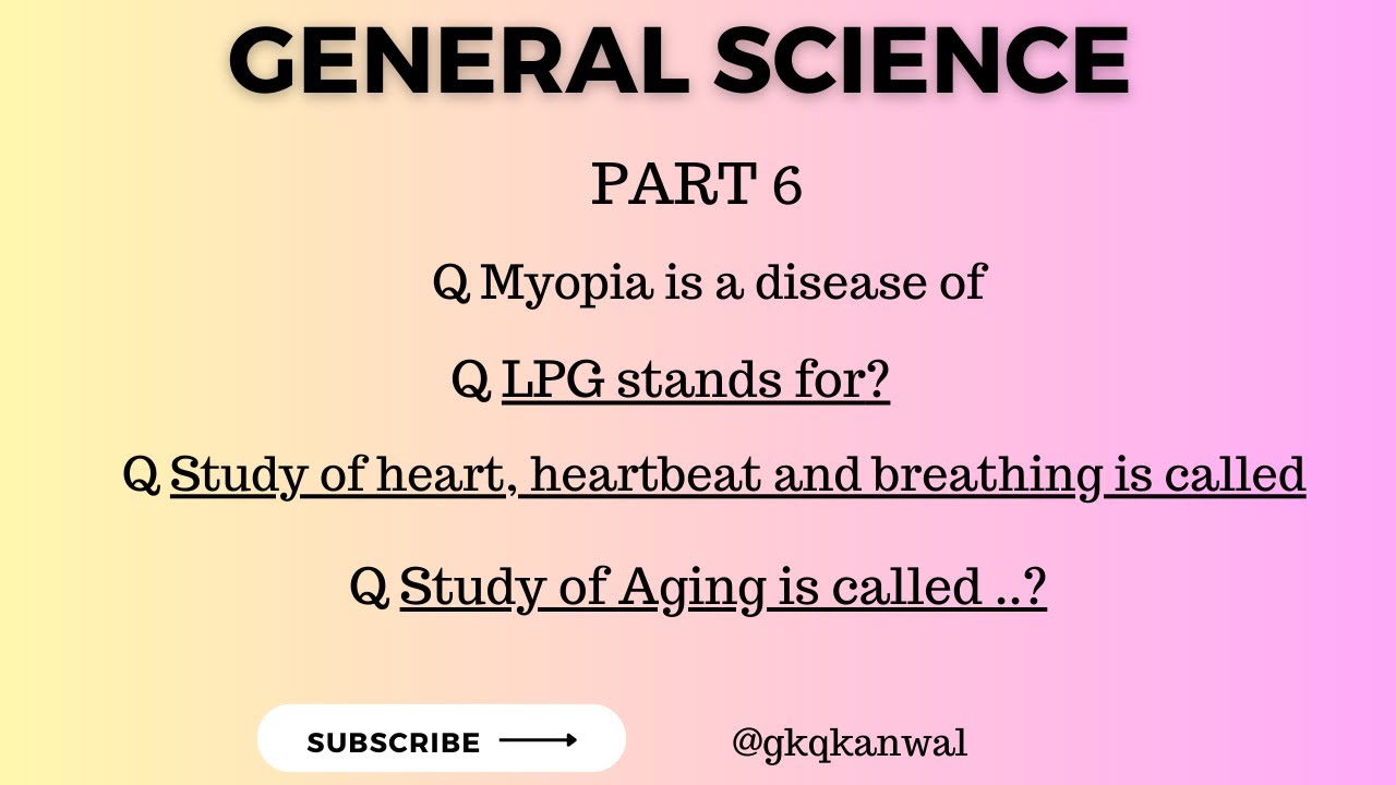 General Science|| Part 6| Most Important General Science Question ...