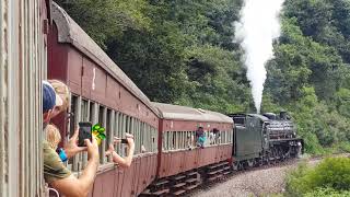 Umgeni Railway's steam train on route to Inchanga