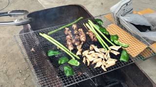 男のBBQ！！アスパラ1本丸焼き！！