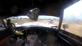 #403 George 'PIE' Tickner in-car footage from Unlimited Bangers @ Smallfield Raceway 22/09/2019