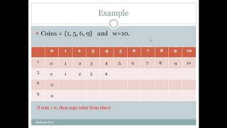 making change problem with dynamic programming 2