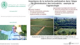 [Conférence] D. COUVET - Recherche participative en sciences de l’Environnement