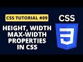 CSS Tutorial #9 - height, width and max-width properties in CSS