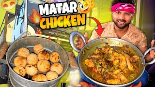 Aaj Banega Spacial Matar Chicken With 🍷🥳 || Cooking inside the truck 😍 || #vlog