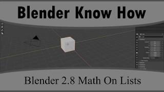 How To Do Math On Lists In Python In Blender