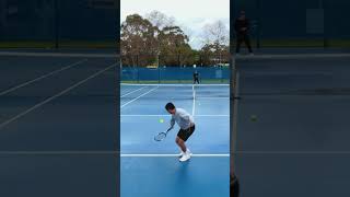 360 spin defense in wet & windy conditions #tennis #shorts