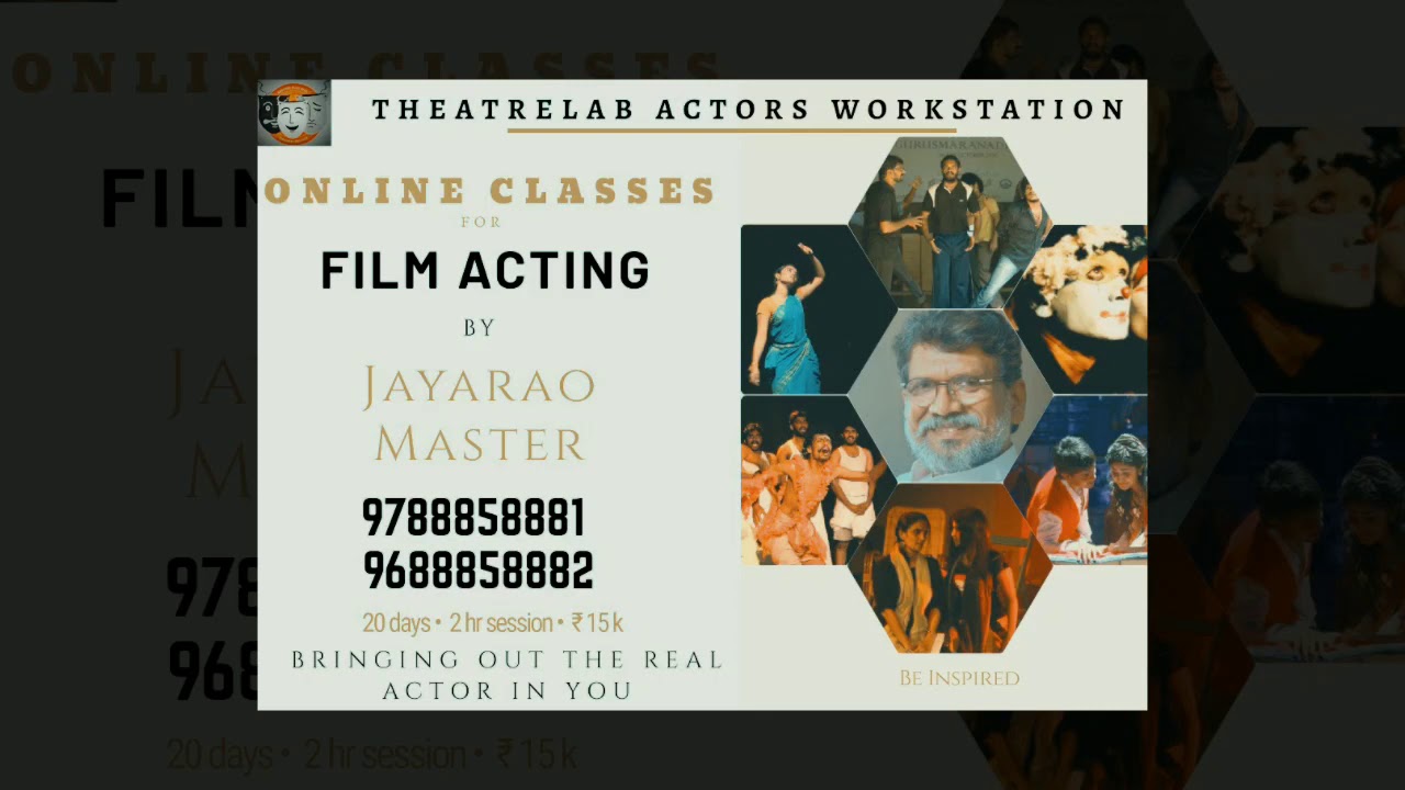 Jayaraomaster How To Analyse The Dialogue In A Scene Acting School