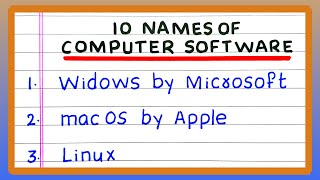 NAMES OF COMPUTER SOFTWARE | 5 | 10 POPULAR COMPUTER SOFTWARE | SOFTWARE NAME