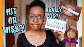 KYLIE COSMETICS HOLIDAY COLLECTION 2018 MINI LIP SET SWATCHES + REVIEW | WOC | Nyemba
