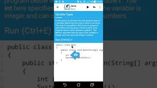 AIDE Tutorial - Java Skills (Variable Types)