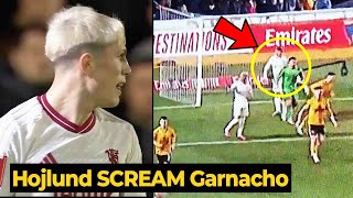 Hojlund was FUMING at Garnacho after scored goal against Newport County | Manchester United News