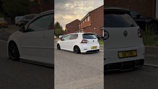 VW Golf Gti MK5 Candy White Modified Bagged Viral trend - Tren Twins