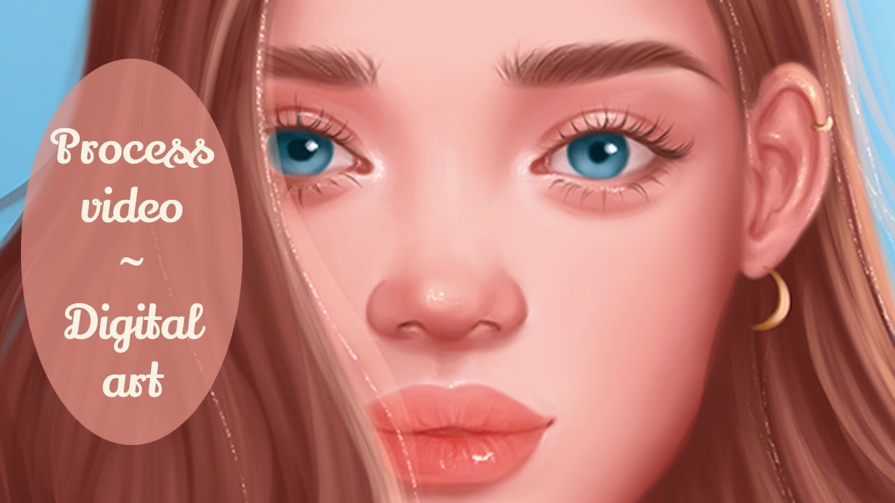 Drawing Face Digital Art Time Lapse Youtube