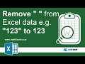 How to remove quotation marks in Excel (with a formula)