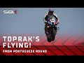 TOPRAK AIRLINES IS BACK: #54 pulls off another EPIC jump at Portimao | 2024 #PortugueseWorldSBK 🇵🇹