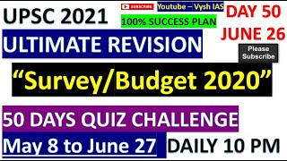 UPSC PRELIMS 2021 REVISION | DAY 50 (FINAL DAY) | 50 DAYS DAILY QUIZ